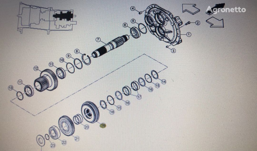 anillo sincronizador para Claas Arion Seria 600 tractor de ruedas