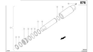 0000853020 culata para Claas Lexion 580 cosechadora de cereales