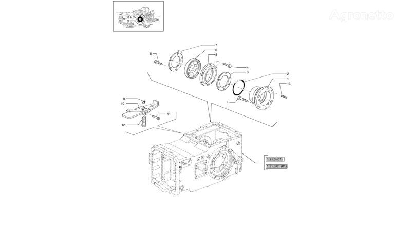 Wspornik 47125533 New Holland para New Holland T6010 T6090 T6070  tractor de ruedas