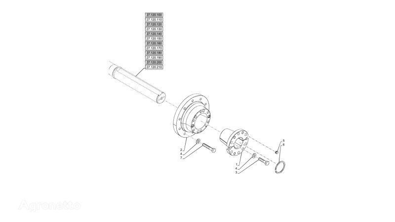 Klin lock, silver 87645102 otra pieza del sistema de suspensión para New Holland T6070   tractor de ruedas